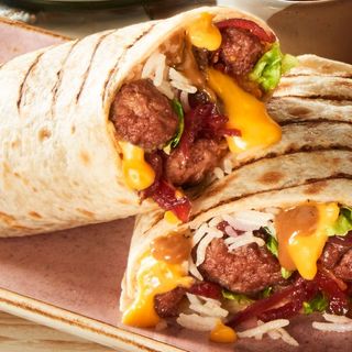 Cheeseburger burrito