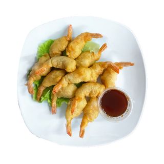 A89. Gambas Fritos com Molho Agridoce 