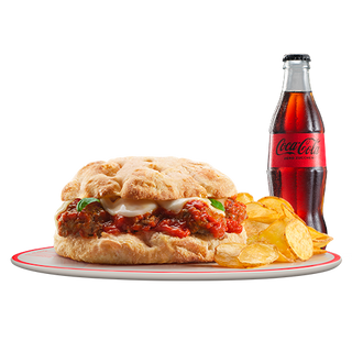 Menu Focaccia Polpette e Chips