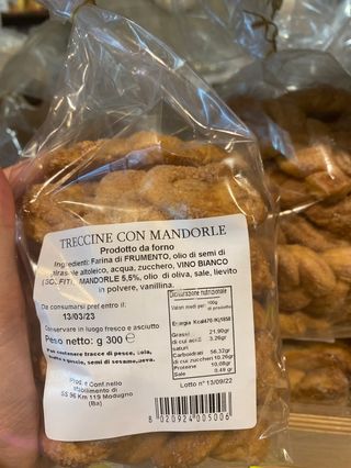 Treccine dolci con mandorle 300 g