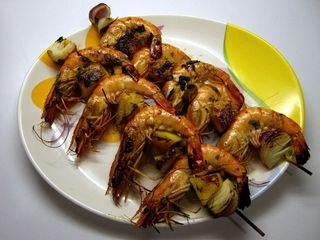 Brochettes De Gambas
