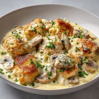 Emincé De Poulet À La Crème