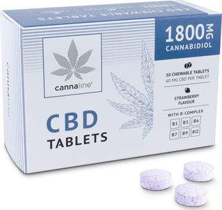 Cannaline Comprimidos de CBD com Complexo B, 1800 mg CBD, 30 x 60 mg