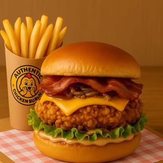 Menú Burger Algerian Bacon con patatas