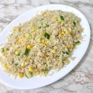 2А.Ориз с царевица , краставица и яйце