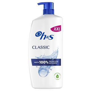 H&S Classic Champú Anticaspa 1000Ml, Con Dispensador, Uso Diario. Hasta 100% De Protección Anticaspa, Clínicamente Probado. Para Todo Tipo De Pelo