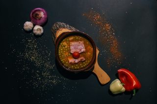 Domaći grašak sa suvim mesom 400 gr