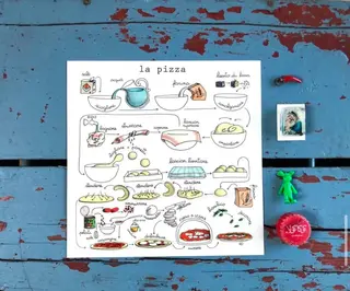 Le Ricette di Nina Melan - La Pizza  19x19cm