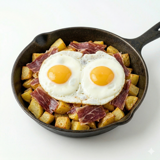 Sartén Con Huevos,patatas y jamón
