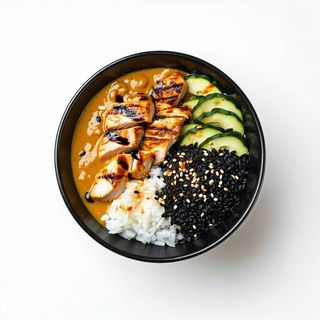 Poke con pollo al curry