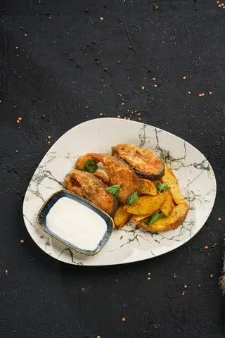 Запеченная форель с картофелем (350г)