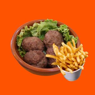 COMBO 8 Polpette fritte + patate fritte 150gr