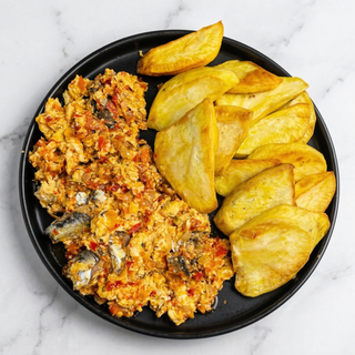 Fried Sweet Potatoes/Egg Sauce/Wings