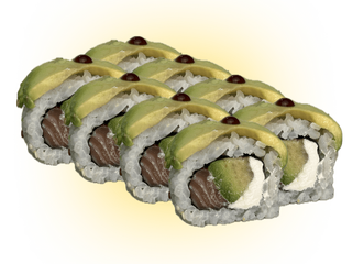 Philadelphia z łososiem w avocado