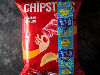 ЧІПСИ CHIPSTER'S ЗІ СМАКОМ "БЕКОН", 130Г (1 шт.)