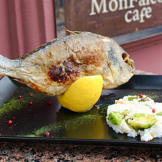 Дорада запечена з гарніром (ЗА 100 г ВАГОВА СТРАВА)!!!!