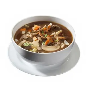 21. Sopa de pollo con champiñones