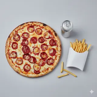 Combos Pepperoni + Portion Frites