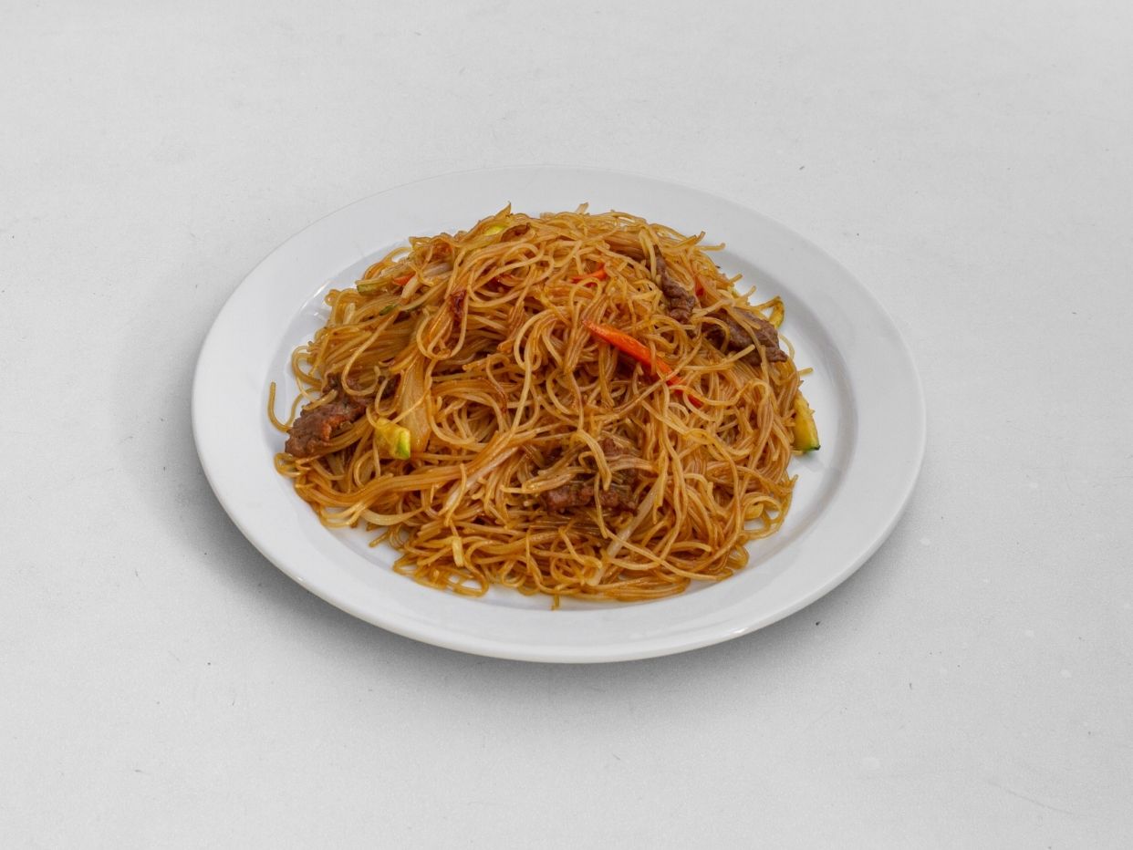 Fideos chinos con ternera