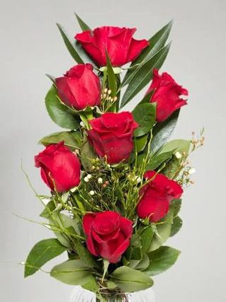 7 Rose rosse cm 50 locali