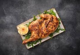 Half Spit Roasted Exotic Chicken
