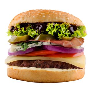 Burger hot cheese bacon