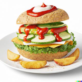 Вегетариански бургер + Кока-кола