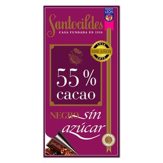 Chocolate Negro 55% Cacao Sin Azúcar