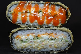 Суші-бургер із сніжним крабом