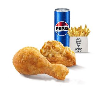 Menu 2 Pezzi di pollo con l'osso