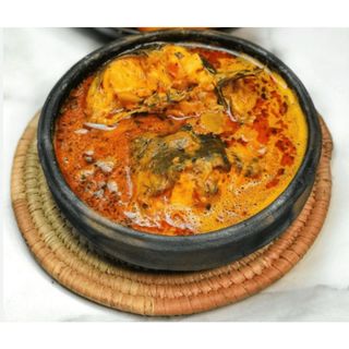 Ofaku soup with Choice of Swallow and Beef