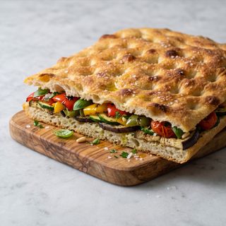 Schiacciata con verdure menù