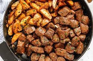 Steak Biting & Chips