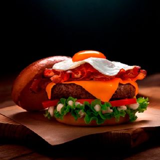 Hambúrguer no Prato