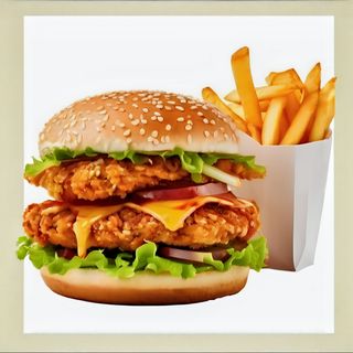 Double Chicken burger Combo