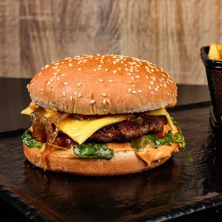 Cheese Burger+frites