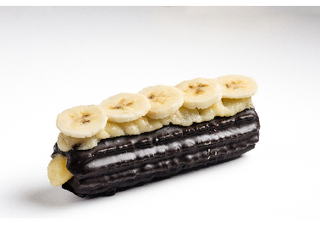 CREMA BAÑADO EN CHOCOLATE Y PLATÁNO