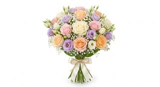 Bouquet rose e lisianthus