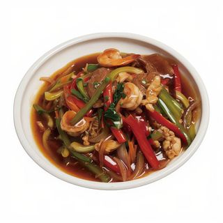 Fideo crujiente tres delicias