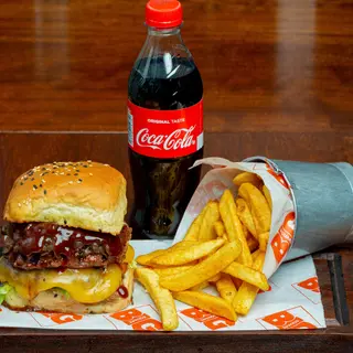 Cheese & Onion Ring Biggie Burger Meal