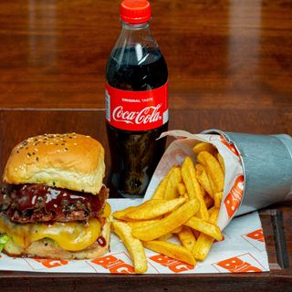 Cheese & Onion Ring Biggie Burger Meal