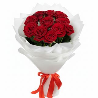 Монобукет з 11 червоних троянд