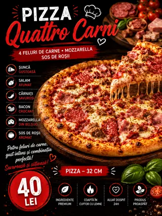 Pizza Quattro Carni 32cm