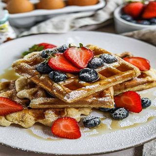 Blueberry/strawberry waffles