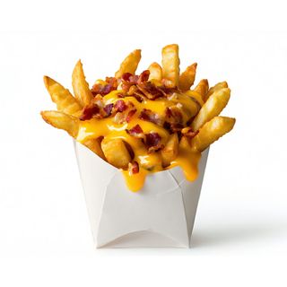 Fuente patatas bacon cheddar