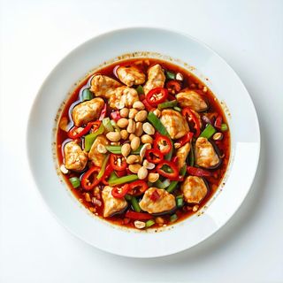 48. Pollo gungbao in salsa piccante