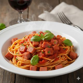 Pasta Con Jamón de Pavo