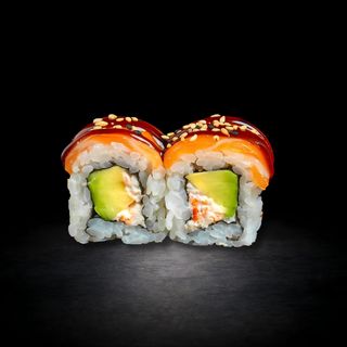 83. Uramaki De Surimi Amb Gambes Cuites I Salsa D'Anguila (8 Uds.)