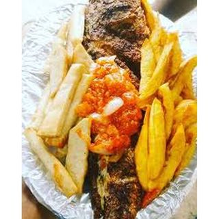 Yam Chips (with Croaker Fish)