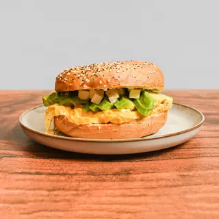 Avocado breakfast bagel